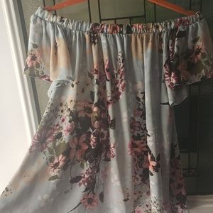 Flowery off shoulder